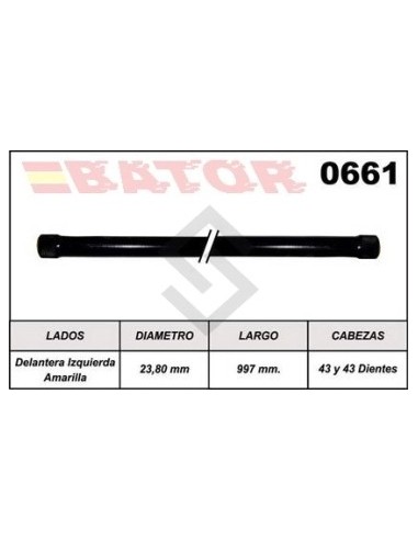 Ch Barra Torsion Luv 4x2 - Del.izq. - Amarilla (673)