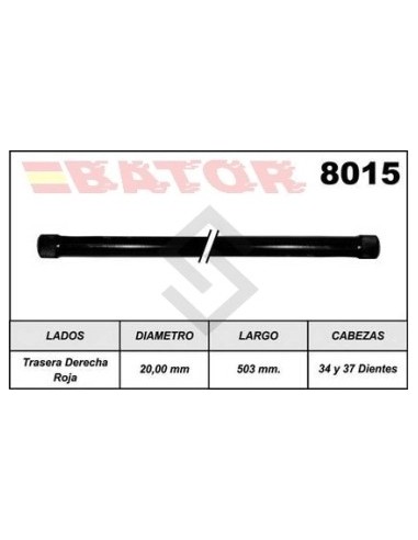 Im Barra Torsion Subaru 80/92 Del.der. - Roja