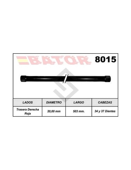 Im Barra Torsion Subaru 80/92 Del.der. - Roja