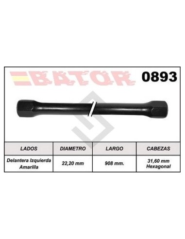 Vd Barra Torsion Dodge/valiant Del. Izq. - Amarilla