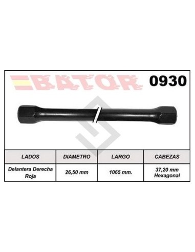 Fd Barra Torsion Ranger - Del.der. Corta - Roja
