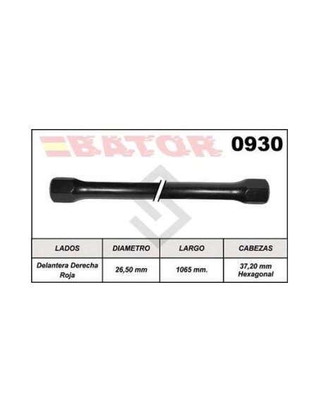 Fd Barra Torsion Ranger - Del.der. Corta - Roja