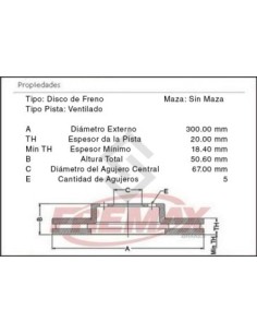 Im Disco Freno Tras. (v) Bmw X1 Xdrive 15/...