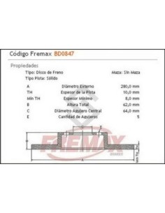 Im Disco Freno Tras. (s) Rover 75 Series 99/...