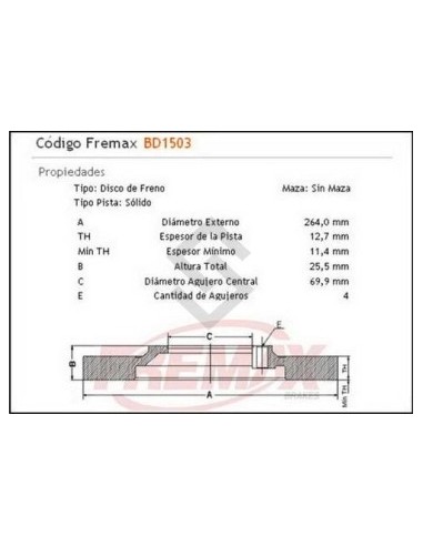 Im Disco Freno Tras. (s) Jaguar Xj 4.6 - Xj12 5.3 V8  72/92
