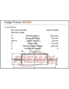 Im Disco Freno Tras. (s) Volvo 940 / 960 95/97