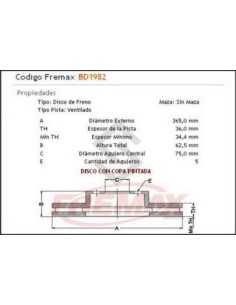 Im Disco Freno Del. (v) Bmw X5 4.8i (e70) 07/... - X6  (e71) 07/...