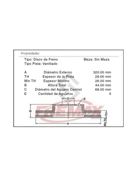 Rt Disco Freno Del. (v) Koleos 2.5 16v 08/...