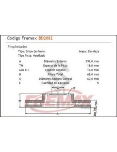 Im Disco Freno Tras. (v) Toyota Previa 86/91