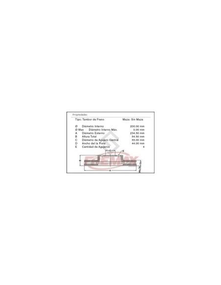 Im Camp. Freno Tras. Toyota Etios 1.5 13/...