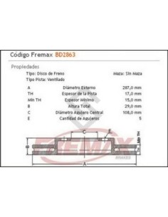 Im Disco Freno Del. (v) Suzuki Vitara 2.5 99/04