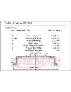 Im Camp. Freno Tras. C/maza  Hyundai Tucson 2.0 / 2.7  05/...