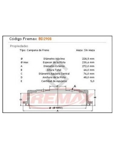 Im Camp. Freno Tras. C/maza  Hyundai Tucson 2.0 / 2.7  05/...