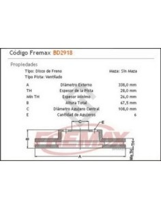 Im Disco Freno Del. (v) Toyota Land Cruiser Prado 02/...