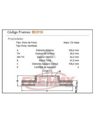 Im Disco Freno Del. (v) Toyota Land Cruiser Prado 02/...
