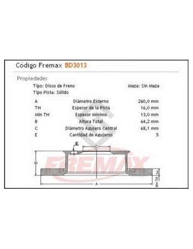 Vw Disco Freno Del. (s) Transporter 1.9 Td