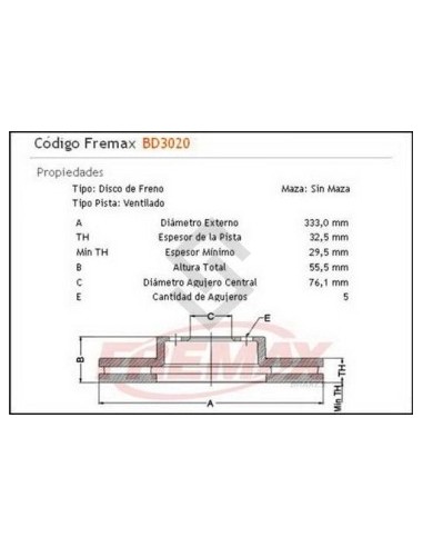 Vw Disco Freno Del. (v) Transporter T5 1.9 Tdi 03/... (rueda 17)