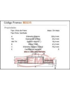 Im Disco Freno Tras. (v) Bmw 500 / 530i  04/...