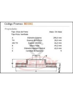 Im Disco Freno Del. (v) Toyota Camry 2..2i 16v / 3.0i V6 24v 91/96