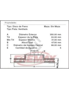 Im Disco Freno Del. Der. (v) Porsche 911 Gt3 - Type 997 07/...