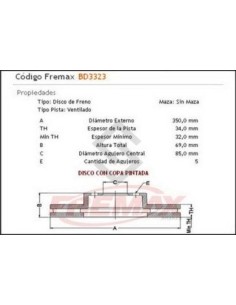 Vw Disco Freno Del. Izq. (v) Touareg 5.0 V10 Tdi 03/... / Audi Q7 07/.../ Porsche Cayenne 08/...