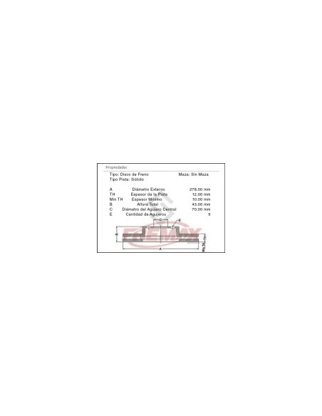Im Disco Freno Tras. (s) Jeep Renegade 1.8 15/...