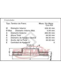 Rt Camp. Freno Tras. Duster 11/... Oroch 16/... 4x4