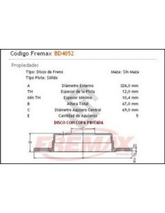 Im Disco Freno Tras. (s) Hyundai Veracruz 3.8  07/...
