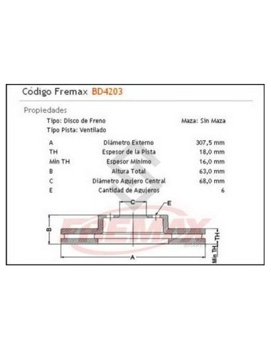 Im Disco Freno Tras. (v) Nissan X Terra 2.8 - Pathfinder 4.0  05/...