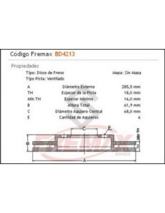 Im Disco Freno Tras. (v) Nissan X Terra 4.0 / Frontier 2.5  05/08