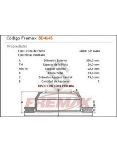 Im Disco Freno Del. (v) Bmw 330 C/abs (e90)  05/...