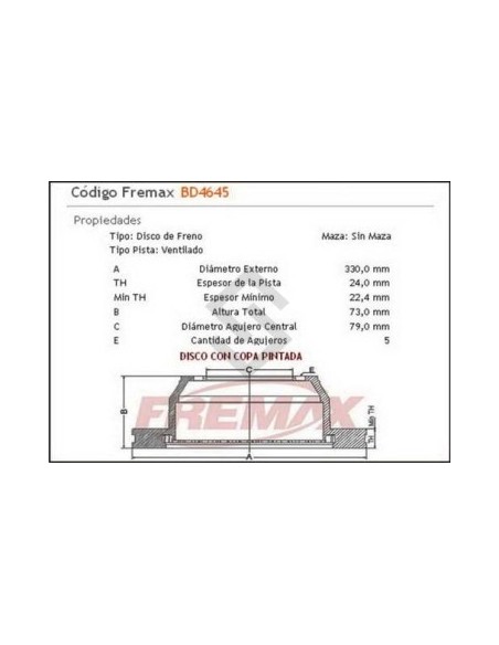 Im Disco Freno Del. (v) Bmw 330 C/abs (e90)  05/...