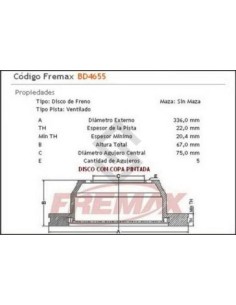 Im Disco Freno Tras. (v) Bmw 330  (e90)  05/...