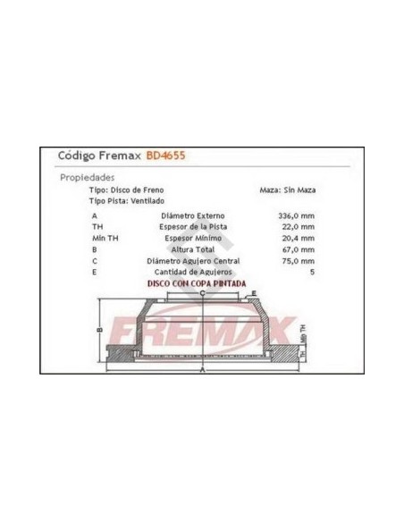 Im Disco Freno Tras. (v) Bmw 330  (e90)  05/...