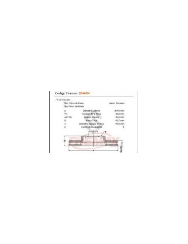 Pg Disco Freno Del. (v) P.807 3.0 24v V6  02/...