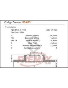 Ft Disco Freno Del. (s) Ducato -  .../95
