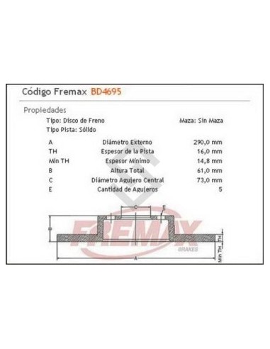 Ft Disco Freno Del. (s) Ducato -  .../95