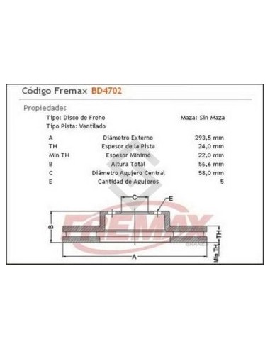 Im Disco Freno Del. (v) Subaru Impreza - Legacy  08/...