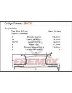 Im Disco Freno Del. (v) M. Benz 712 / 812 / 814 / 914