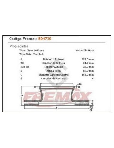 Im Disco Freno Del. (v) M. Benz 712 / 812 / 814 / 914