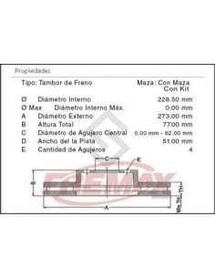 Pg Camp. Freno Tras. P.207 06/... C3 Aircross 1.6 11/... Picasso 12/... Ds3 10/... - C/rod Y Abs