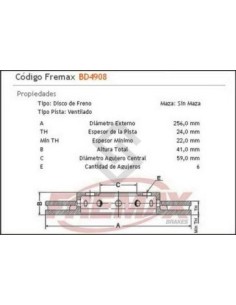 Ch Disco Freno Del. (v) Aveo 1.4  05/... - Spark 13/14