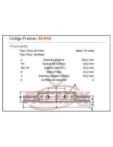 Ch Disco Freno Del. (v) Aveo 1.4  05/... - Spark 13/14