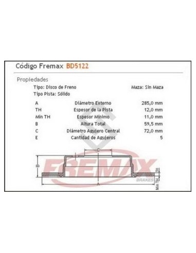 Im Disco Freno Tras. (s) Jeep Cherokee 3.7 V6 - Wrangler  00/...
