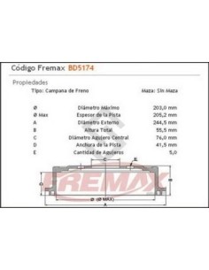 Im Camp. Freno Tras. C/maza Kia Soul 1.6 16v 09/...