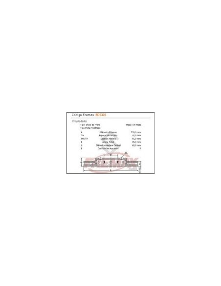 Vw Disco Freno Del. (v) Fox 1.6 03/... / Suran 1.6 8v 06/...