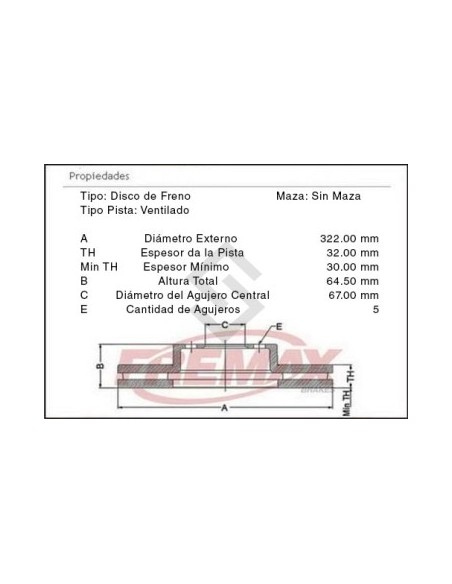 Im Disco Freno Del. (v) M.benz Clase C250/c350/e250/e300/e350/slk 200/slk 250 11/...