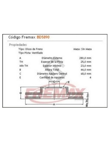 Im Disco Freno Del. (v) Saab 9000 93/98