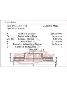 Fd Disco Freno Del. (s) Focus Svt  02/04