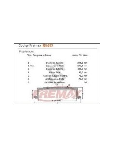 Vw Camp. Freno Tras. Amarok 2.0 Tdi 10/...